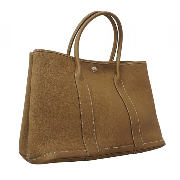 Hermes Tote Bag Garden PM Negonda Etoupe C Engraved Ladies - Picture 2 of 10